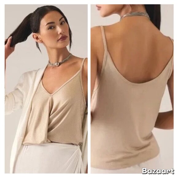NWT Anthropologie Porridge Shine Wrap Tank - Picture 2 of 6